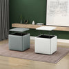 5-in-1 Stool Set Upholstered Nested Stools Sofa Footstool Cube Dining Chair Seat
