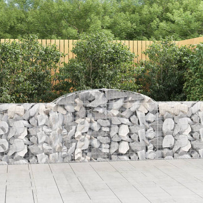 Arched Gabion Baskets 8 pcs 300x30x80/100 Galvanised N0M4