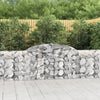 Arched Gabion Baskets 8 pcs 300x30x80/100 Galvanised N0M4