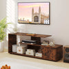 3-Tier Media Console Table TV Stand for TVs up to 55”-Brown