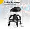 Rolling Mechanic Stool Height Adjustable Workshop Creeper Seat 150 KG Capacity