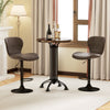 Set of 2 Bar Stools Swivel Bar Chair with Adjustable Height & Backrest