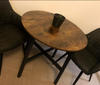Round Dining Table Vintage Industrial Style Rustic Metal Small Kitchen Furniture