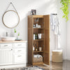 4-Tier Freestanding Floor Cabinet with Door-Natural