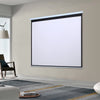 Pull Down Manual Projector Screen Ceiling Wall Mount 4:3/ 16:9 Home Office Movie