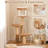 Cat Tree for Indoor Cats Cat Furniture with Removable Cat Bed-Caramel