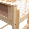 Single Kids Elevated Bed Frame Solid Wood Children Sleeping House High Bedstead
