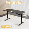 Ergomaker 140 x 60 cm Electric Standing Desk Height Adjustable Stand Up Black UK
