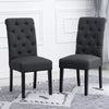 1/2/4/6 Dining Chairs Armchair High Back Linen/Velvet Upholstered Wood Legs Home