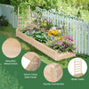 Rectangular Raised Garden Bed Fir Wood Planter Box w/2 Drainage Holes