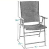 Rattan Patio Dining Chairs Outdoor Wicker Sling Chairs Patio Dining Chairs 2Pcs