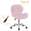 Computer Desk Chair Office Cushioned Chair Chrome Legs Swivel Fabric/PU/Velvet