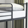Iron Heavy Stable Bunk Bed Frame Single Loft Sleeper Bed Frame with Ladder Black