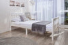 White 3ft Single Wooden Bed Frame Solid Pine Wood Furniture Shaker Stylish