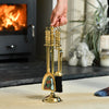 Polished Brass Four Piece Fireside Companion Set - 40cm