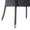 Rattan Coffee Table Glass Top Wicker Dining Table Outdoor Garden Patio Furniture