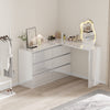 Chest of 6 Drawers Cabinet Dressing Table Vanity Makeup Desk Storage w/Mirror