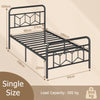 Modern Mattress Foundation Single Size Platform Bed-Black