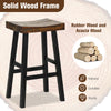 74CM Saddle Bar Stools Set of 2 Counter Height Barstools Dining Chairs Brown