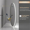 LUVODI Oval Dimmable Bathroom Illuminated LED Mirror & Double Lights Anti-Fog UK