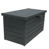 Grey Black Steel Storage Box Garden Cushion Chest Tool Cabinet Outdoor Container