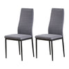 2/4/6 Dining Chairs Side Chairs High Back Velvet/Faux Leather Padded Seat Home