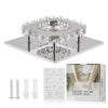 Crystal Chandelier Square Ceiling Light LED Lamp Pendant Light Living Room