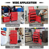Heavy Duty Roller Tool Cabinet Storage Chest Box Garage Workshop 4 Drawers Red