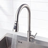 Kitchen Sink Taps Pull Out Spray Single Lever Faucets Mono Mixer Stainless Steel