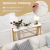 Modern Console Table Faux Marble Narrow Entryway Hallway Table Accent Desk 110cm