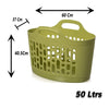 50L Flexible Laundry Basket Plastic Washing Clothes Bucket Home Storage Hampers