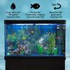 Fish Tank Aquarium Cabinet Black 300L 65 Gal LED Blue Gravel + Ornaments