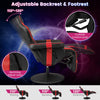 Massage Gaming Chair Height Adjustable Swivel Racing Video Gaming Recliner