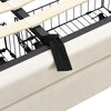 Ottoman Storage Gas Lift Bed Upholstered 4ft6 Double Bed Frame with Drawer Cream
