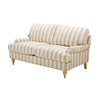 Dusk Hampshire Natural Stripe Textured Weave & Warm Oak 2 Seater Sofa RRP £529