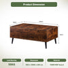 Brown Coffee Table Lift Up Top With Storage Living Room Home Office