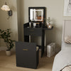 Modern Dressing Vanity Table Set with LED Mirror Stool Side Panel 2 Drawers