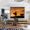Projector Screen Manual Pull Down Wall Mounted Matt White Home Cinema 60-120''