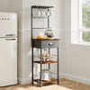 Industrial Vintage Style Kitchen Organizer Unit with Drawer and Storage Shelves