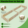 Garden 242 x 61 x 25 cm Planter Raised Bed for Flowers-Natural