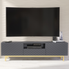 180cm TV Unit I Sideboard Cabinet I Cupboard TV Stand I Grey Gold Carved Doors