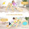 3-In-1 Kids Climbing Triangle Set Wooden Triangle Climber Set Indoor & Outdoor