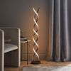 Black Twist Floor Lamp Living Room Light Integrated LED Standard Standing Light