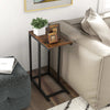 Bedroom C-Shaped End Table for Couch and Bed-Coffee