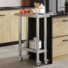 Stainless Steel Kitchen Work Bench Catering Table Worktable W/Undershelf, Wheels