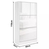 3 Drawer Shoe Cabinet Storage Cupboard Unit Shoe Rack Wooden Stand Organiser