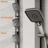 Square Thermostatic Shower Mixer Gunmetal Grey Electronic Disaplay Piano Keys