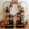 6-Tier Heart Plant Stand Garden Flower Pots Display Ladder Rack Shelf