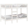 Bunk Bed White 90x200 Solid Wood Pine C1Q1