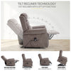 Recliner Armchair Electric Lift & Tilt Assist Chair Faux Leather Grey Mocha